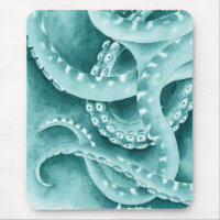Cyan Green tentacles monochrome
