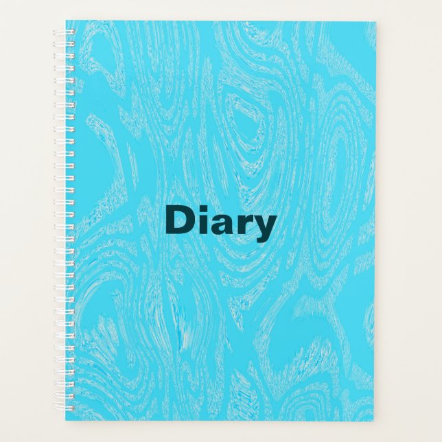 Cyan Ice Spiral Notebook Planner (Front)