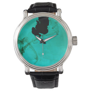 Cyan Liquid Ink Watch