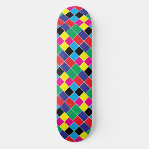 cyan magenta yellow black red green blue skateboard