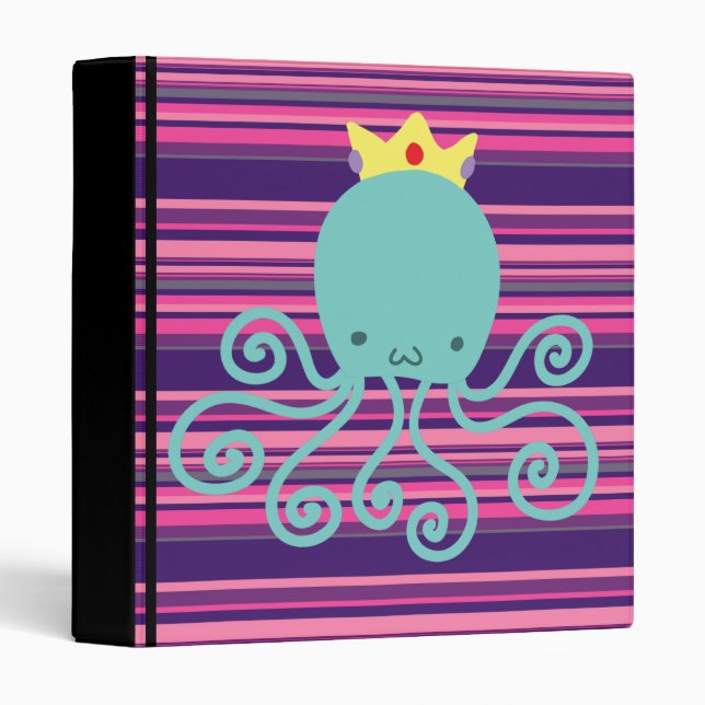 Cyan Octopus Princess Binder (Front/Spine)