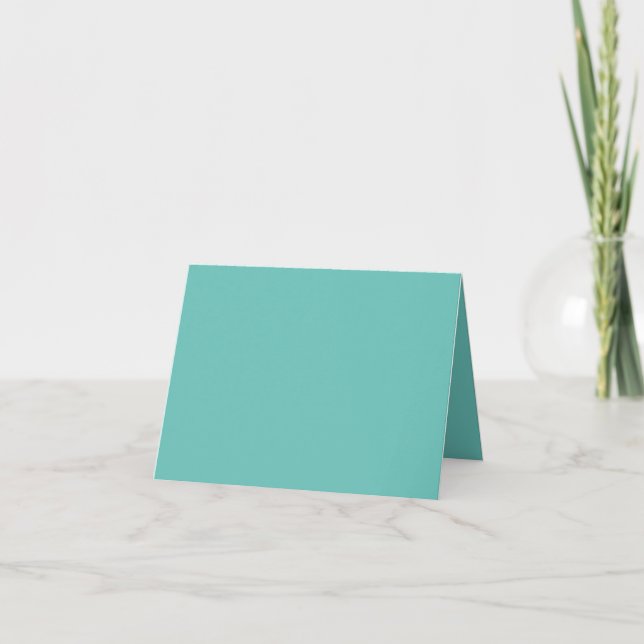 Cyan Opaque,Glacier,Gulf Stream, Thank You Card (Front)