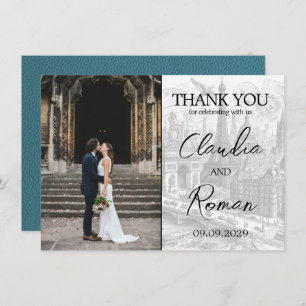 Cyan Paris Passport Thank You Card