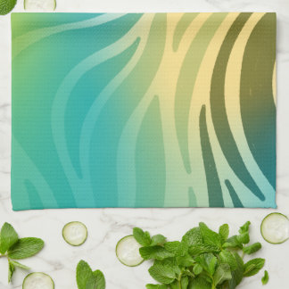 Cyan Pattern Kitchen Towel