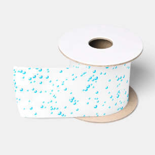 Cyan Rain Ribbon Satin Ribbon