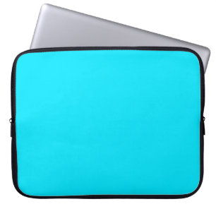 Cyan Sky Blue Colour Customize This Laptop Sleeve
