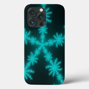 Cyan Snowflake Fractal  iPhone 13 Pro Case