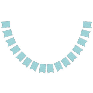 Cyan Snowflake Pattern Holiday Bunting Flags