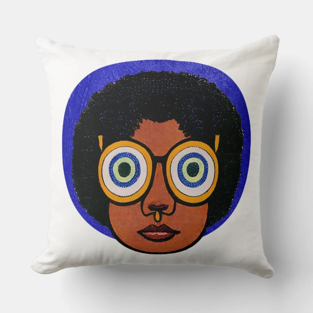 Cyan the Empath Throw Pillow (Front)
