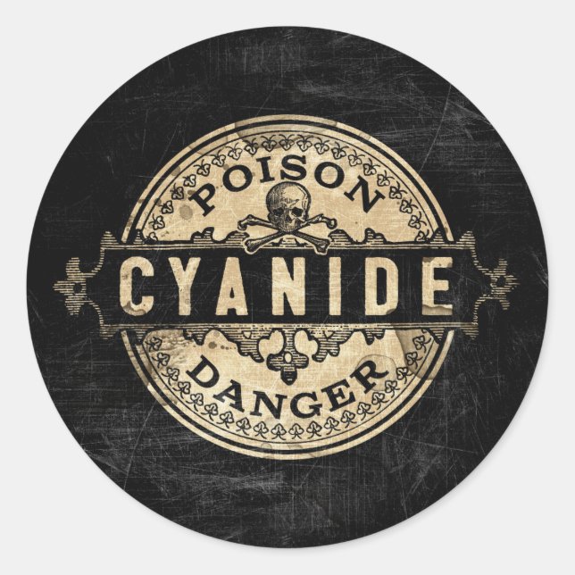 Cyanide Vintage Style Poison Label (Front)