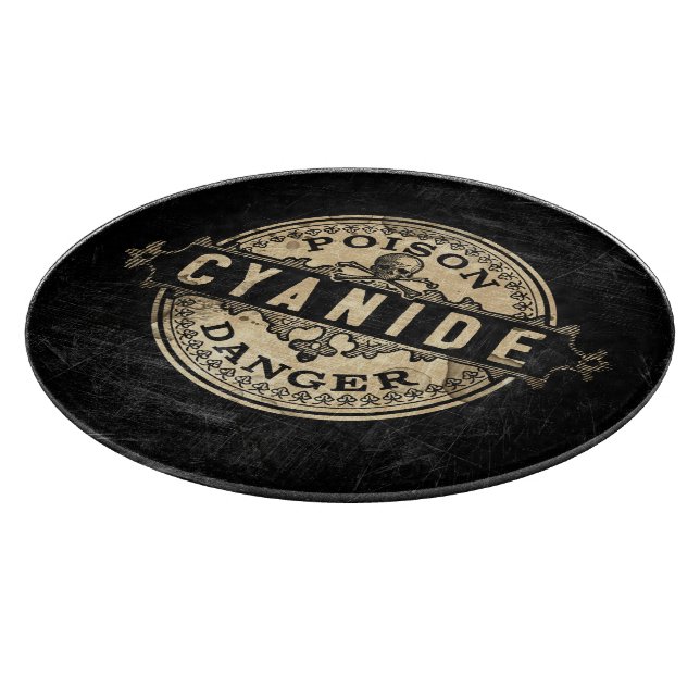 Cyanide Vintage Style Poison Label Cutting Board (Corner)