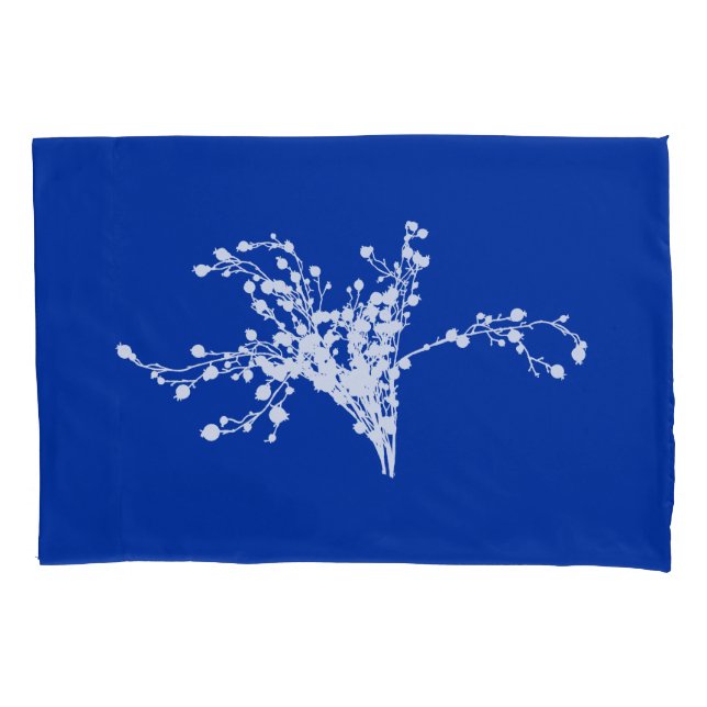Cyano Print Berries Pillowcase (Front)