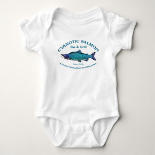 Cyanotic Salmon Bar & Grill Baby Bodysuit