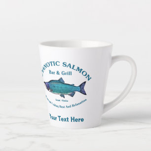 Cyanotic Salmon Bar & Grill Latte Mug
