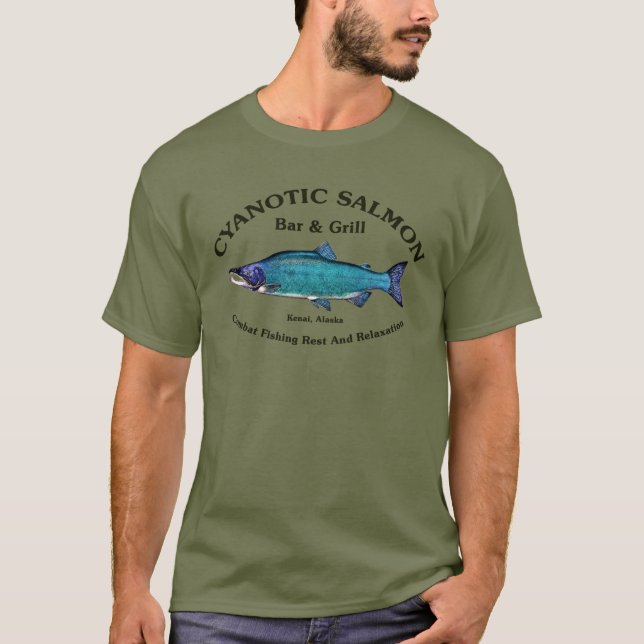 Cyanotic Salmon Bar & Grill T-Shirt (Front)