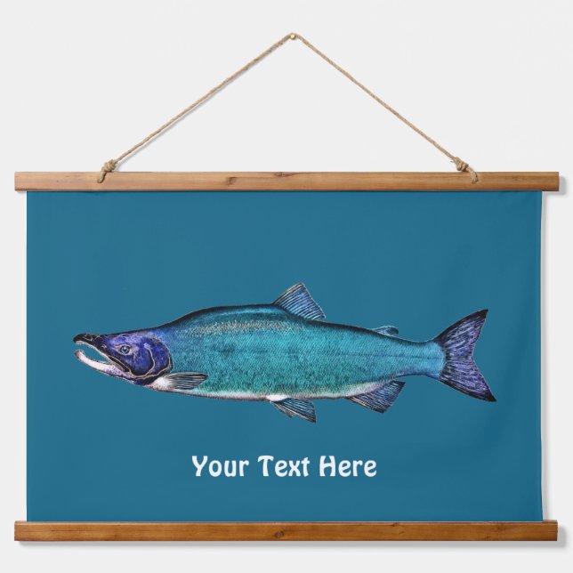 Cyanotic Salmon Hanging Tapestry (Front)