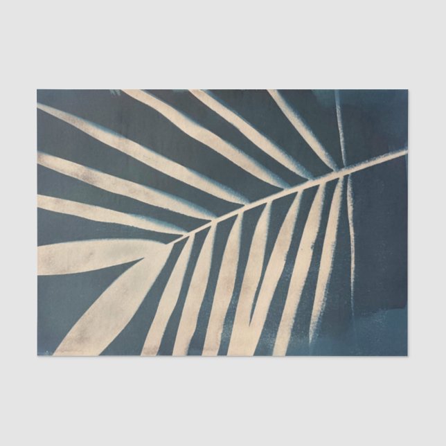 Cyanotype Palm Leaf Gifting Tissue Tissue Paper (Front)