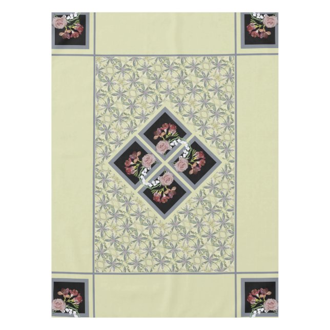 Cyanus, Fresia, Lily de la Vallée Rose Nappe (Devant)