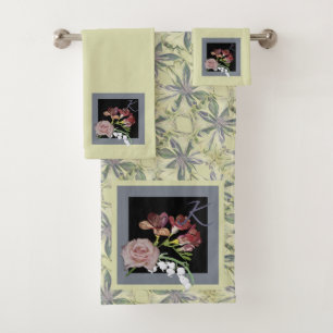 Cyanus, Fresia, Lily of the Valley, Rose Towel