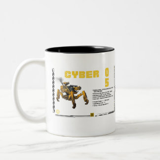 Cyber 05 Mech Robot Design Two-Tone Coffee Mug