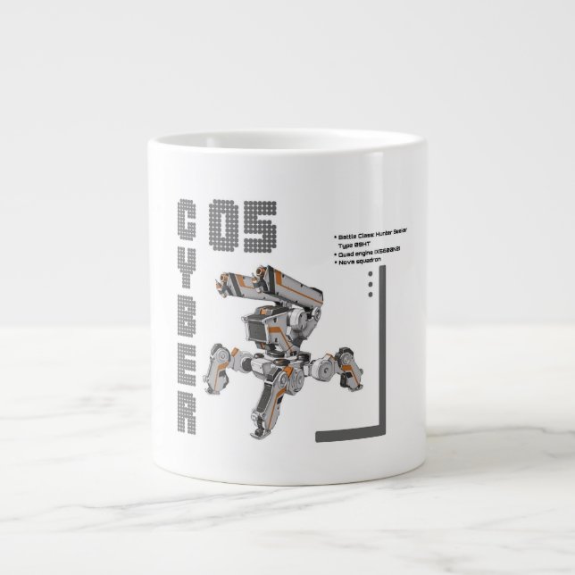 Cyber 05 Mech Robot Large Coffee Mug (Front)