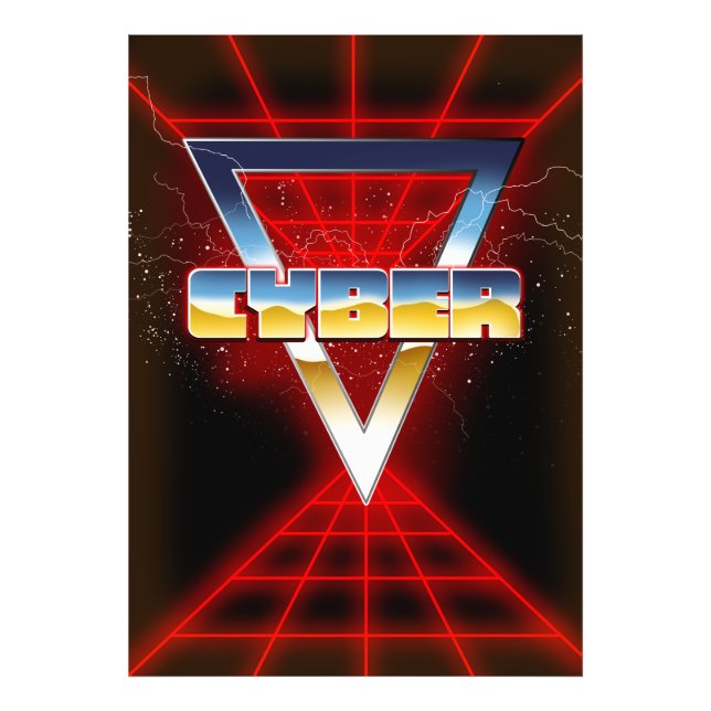 Cyber 1980s photo print (Front)