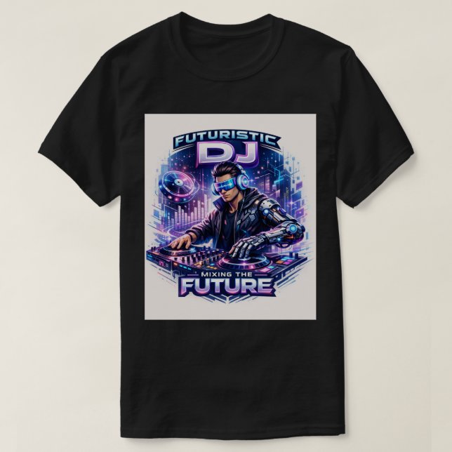 Cyber-Beat: The Future of Sound T-Shirt (Design Front)
