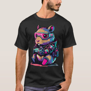 Cyber Capybara Video Games Capybara T-Shirt