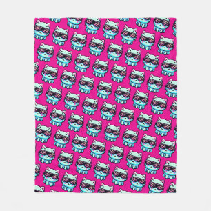 Cyber Cat Fleece Blanket