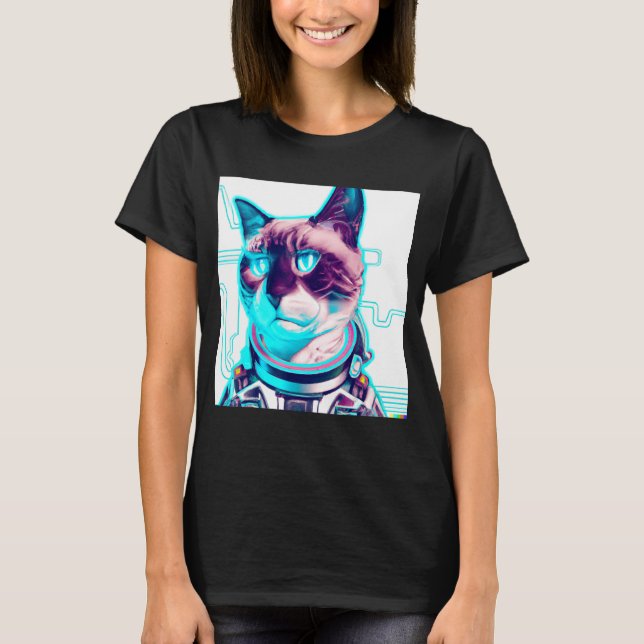 Cyber Cat T-Shirt (Front)