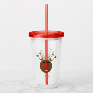Cyber Christmas Reindeer Acrylic Tumbler