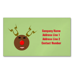 Cyber Christmas Reindeer Custom Business Cards