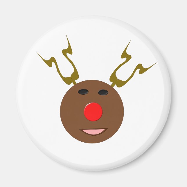 Cyber Christmas Reindeer Magnet (Front)