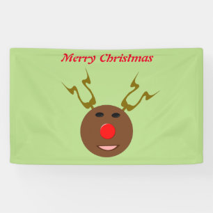 Cyber Christmas Reindeer Personalized Banner