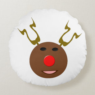Cyber Christmas Reindeer Pillow