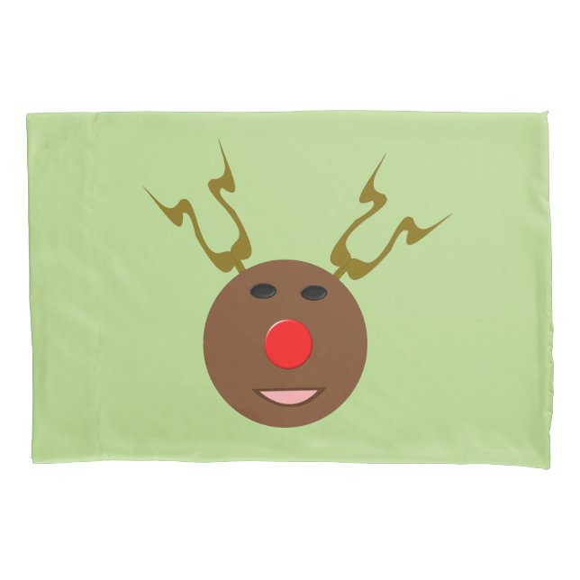 Cyber Christmas Reindeer Pillowcase (Front)