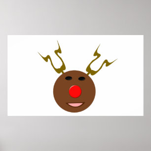 Cyber Christmas Reindeer Poster