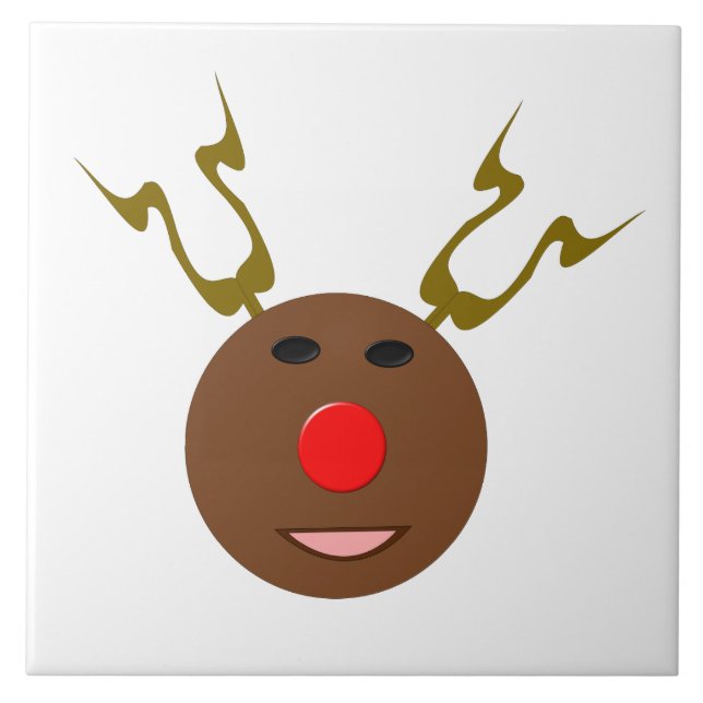 Cyber Christmas Reindeer Tile (Front)