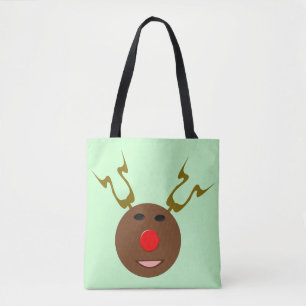 Cyber Christmas Reindeer Tote Bag