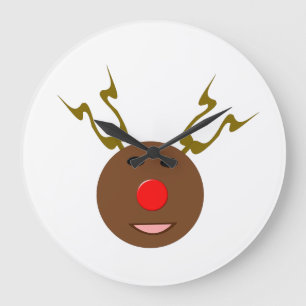 Cyber Christmas Reindeer Wall Clock