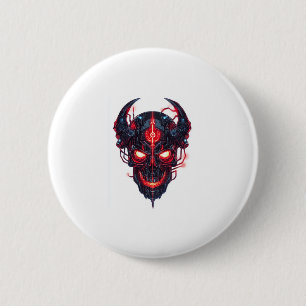 Cyber Demon Skull Lord 2 Inch Round Button