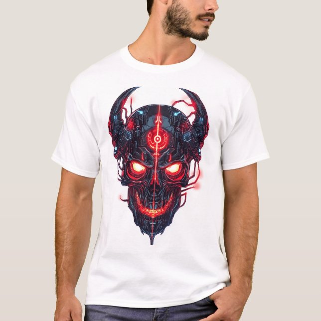 Cyber Demon Skull Lord T-Shirt (Front)