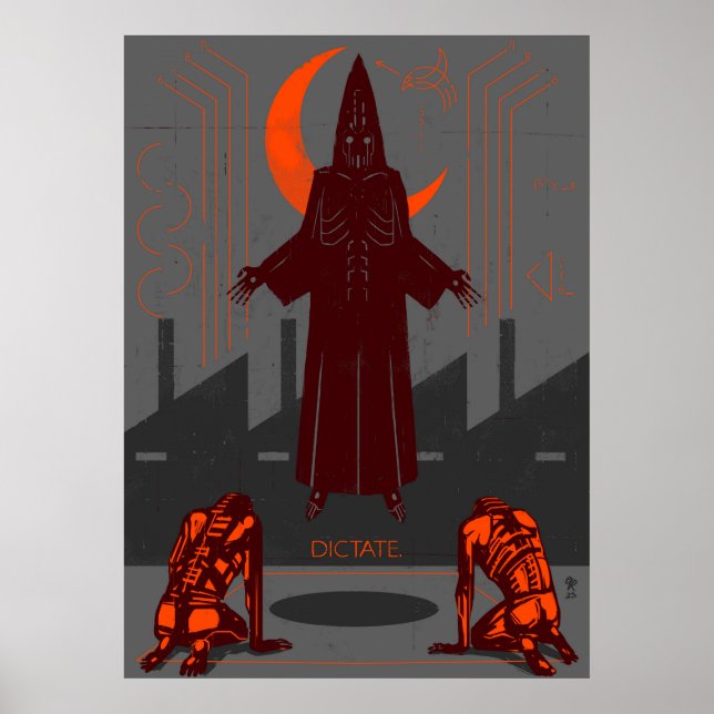 cyber dictate illustration poster (Front)