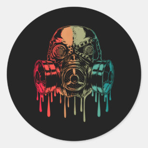 Cyber Dripped Doomsday Preppers Gas Classic Round Sticker