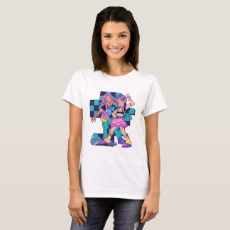 Cyber Duo: Futuristic Fashion T-Shirt