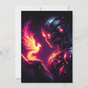 Cyber Futuristic Robot Phoenix Fire Spirit Announcement