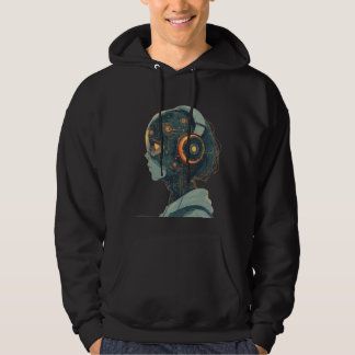 Cyber Gamer Head Illustration T-Shirt Hoodie