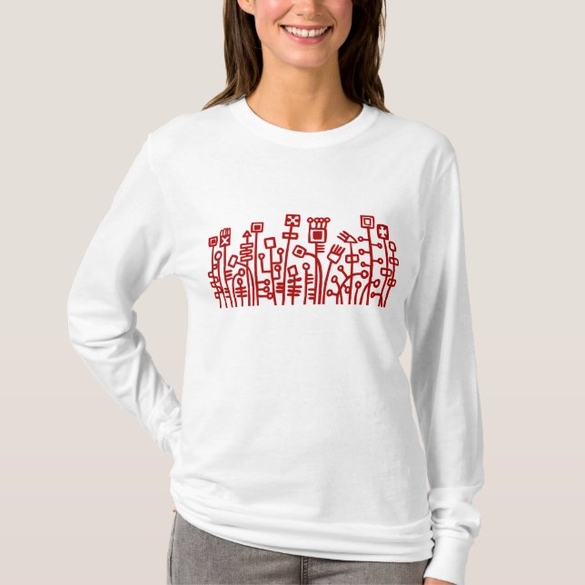Cyber Garden - Ruby Red T-Shirt (Front)