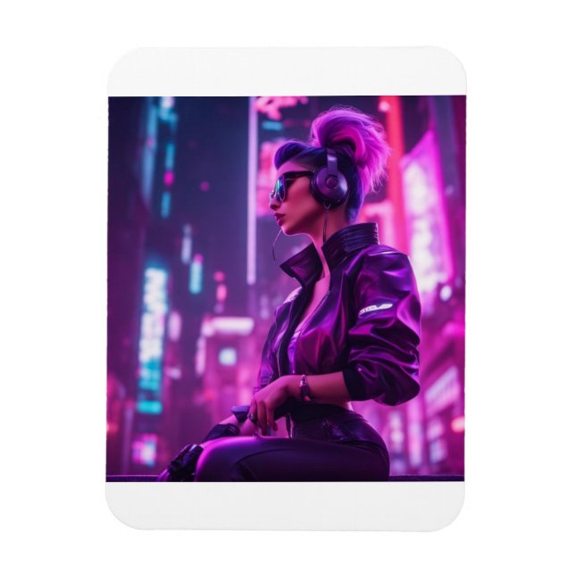 Cyber Girl Magnet (Vertical)