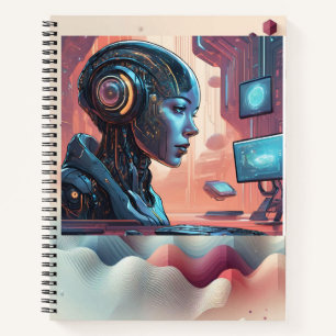 Cyber Girls: Futuristic Notebook